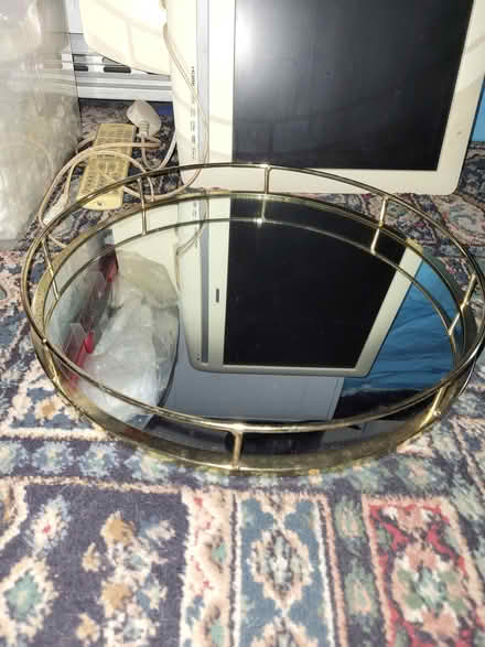 Photo of free Large brass and mirror tray (Sheriff hutton YO60) #1