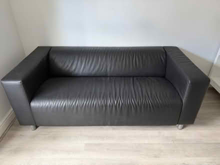 Photo of free Black two seater sofa (Merry Hill WD23) #1
