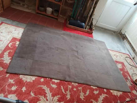 Photo of free Chocolate brown wool rug (Belper Town centre) #1