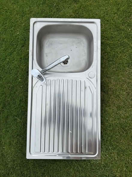 Photo of free Stainless steel sink (left hand drainer) and mixer tap (Brockley Banks NE65) #1
