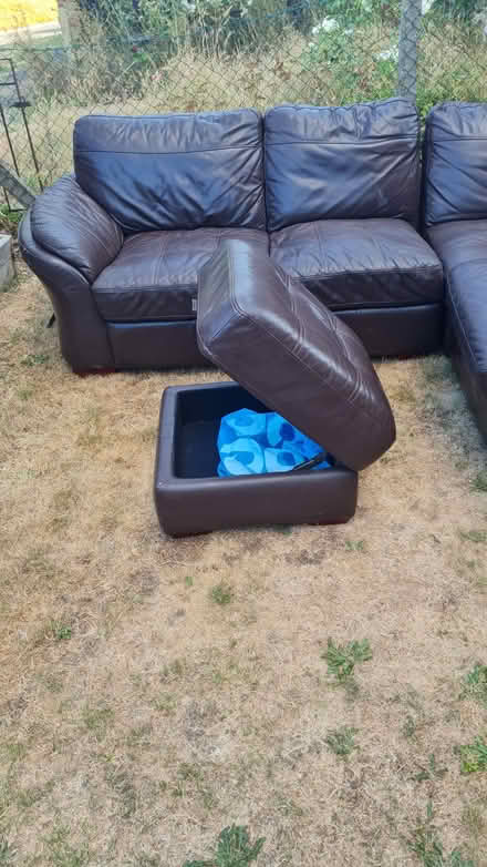 Photo of free leather modular corner sofa (redbourn AL3) #1