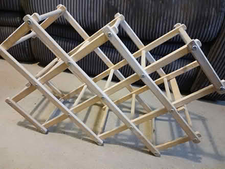 Photo of free Collapsible wooden wine rack (Reading RG30) #2