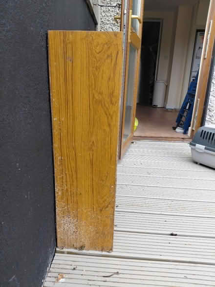Photo of free Small brown chipboard shelves (Rathfarnham) #3