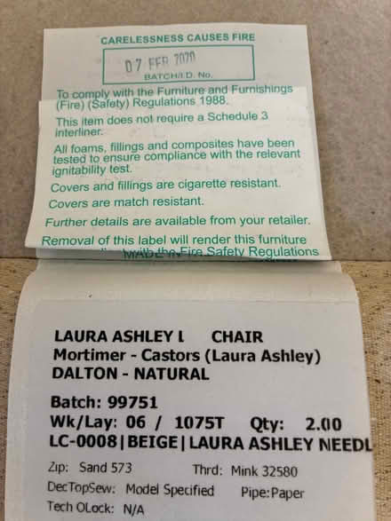 Photo of free Laura Ashley Chair (Stroud GL10) #3