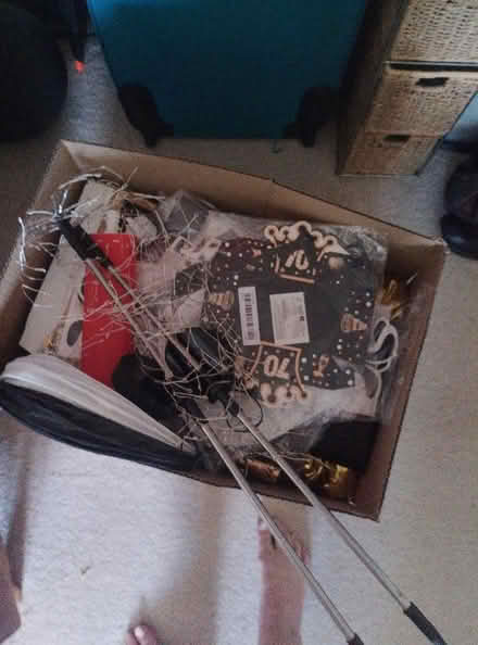 Photo of free Box of birthday decorations (Barnham) #1
