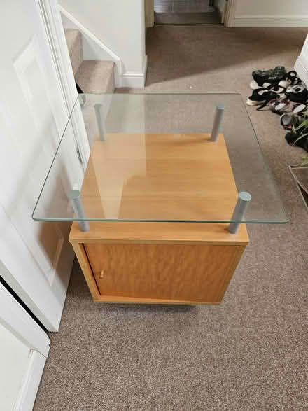 Photo of free Glass-topped side table (Newport TF10) #1