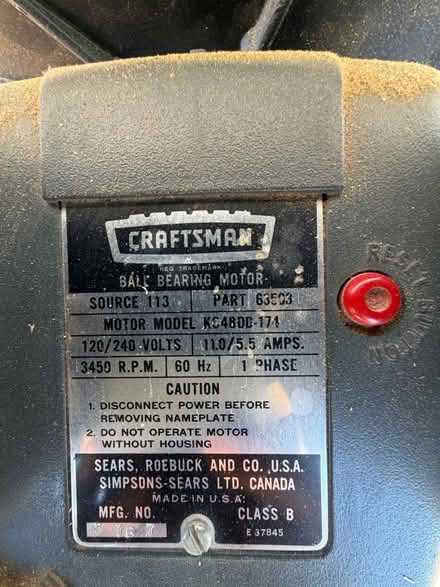 Photo of free Sears Craftsman 10” Radial Saw (Central Belmont) #4