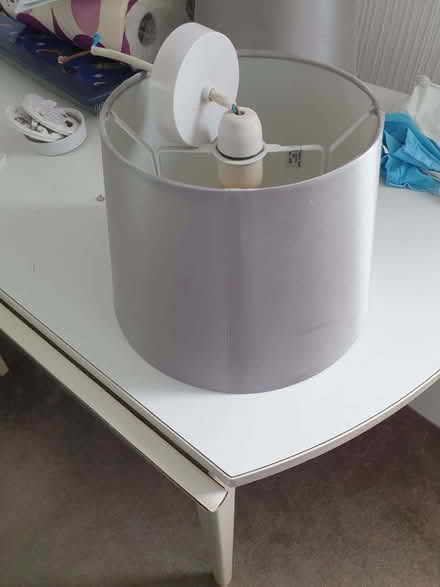 Photo of free 2 Grey Ceiling Light Shades with Rosettes & wires (Evercreech BA4) #1