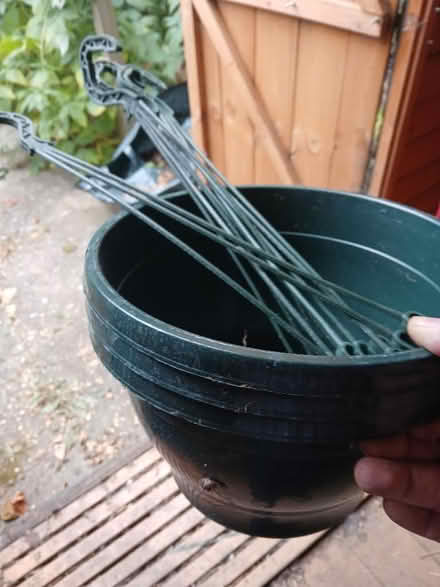 Photo of free 3 small hanging pots (Mexborough S64) #1