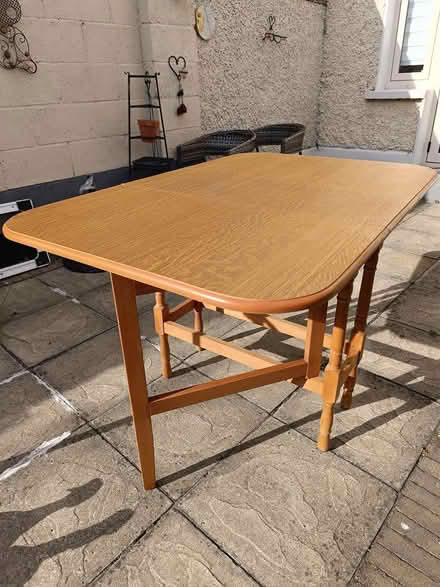 Photo of free Kitchen table (sides fold down) (North Dublin Fairview/Clontarf) #1