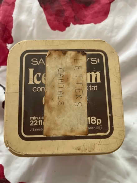 Photo of free Magnetic letters/numbers in 1970s ice cream pot (Shephall SG2) #2