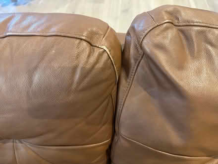 Photo of free Brown leather sofa (Loughton IG10) #4