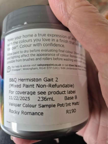 Photo of free Valspar paint tester pots (Clerwood EH12) #4