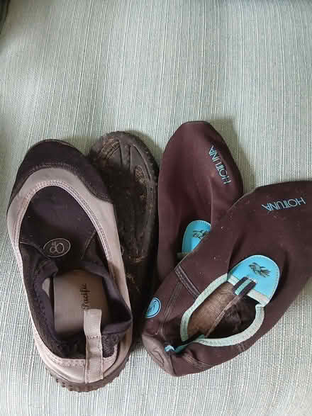 Photo of free 2medium lifejackets and 2 pairs of water shoes (Leckhampton GL53) #3