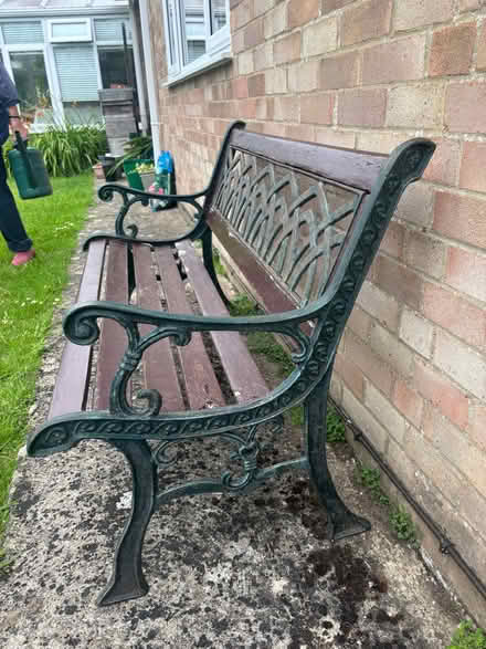 Photo of free Metal frame wooden outdoor bench (Appleton OX13) #4