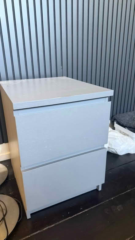 Photo of free Grey Two-Drawer Bedside Tables (Greenwich SE10) #1