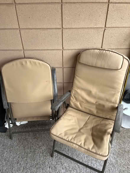 Photo of free 2 outdoor padded folding chairs (South end of Boulder) #1