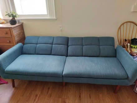 Photo of free Blue sofa (Cambridge - Prentiss st) #2