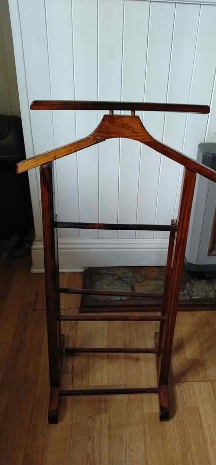 Photo of free Broken Dark Wooden Clothes Horse (Bowling BD4) #1