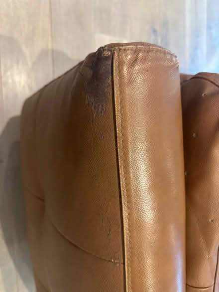 Photo of free Brown leather sofa (Loughton IG10) #3