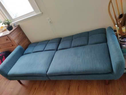 Photo of free Blue sofa (Cambridge - Prentiss st) #3