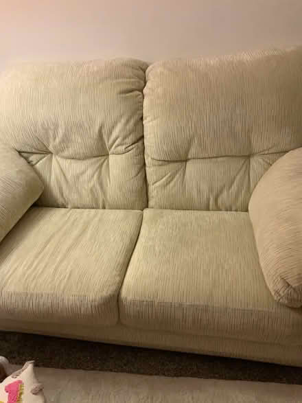 Photo of free Cream 2 seater sofa (Macclesfield) #1