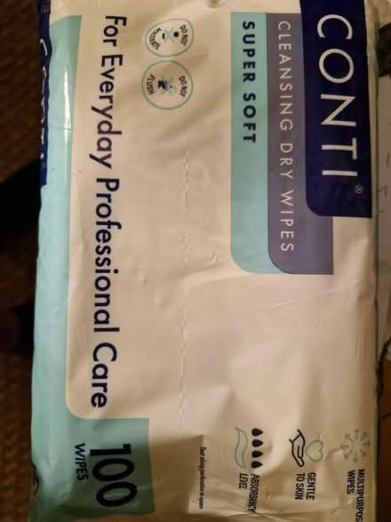 Photo of free Dry wipes used by carers (Denton M34) #1