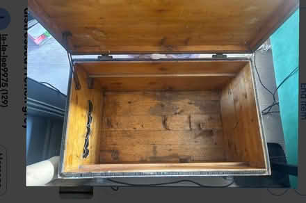 Photo of free Vintage wooden trunk, french grey (Kentish Town NW1) #2