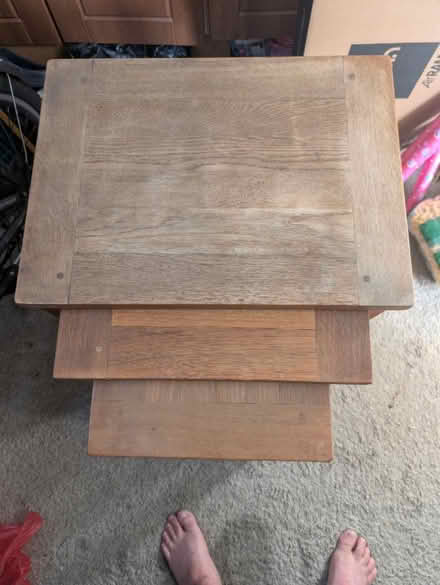Photo of free Oak nest of tables (Ifield RH11) #2