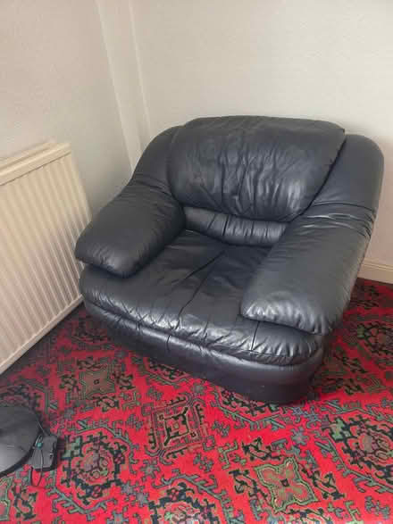 Photo of free Black leather suite (Ashington NE63) #1