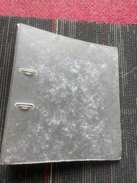 Photo of free 3 old grey lever arch a4 files (East Oakley RG23) #2