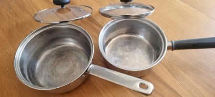 Photo of free 2 SS saucepans with lids (Sovereign Harbour BN23 5TP) #1