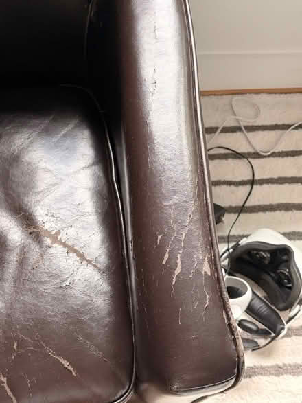 Photo of free Chocolate brown leather chair (Falls Church, VA) #3