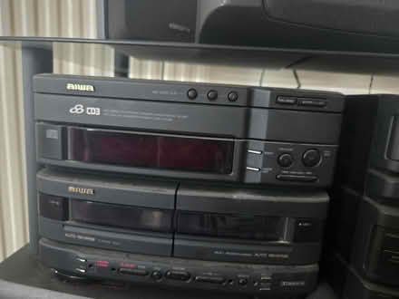 Photo of free Black AIWA CD system with speakers (Ashington NE63) #3