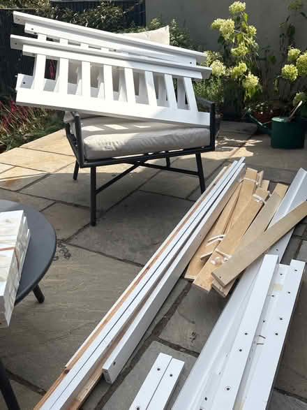 Photo of free White wooden single bed (En20bq) #2