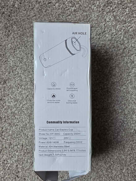 Photo of free Car electric kettle (mint) (Cleland ML1) #3