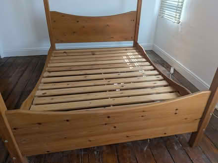 Photo of free Wooden four poster bed king size (Abington NN1) #2