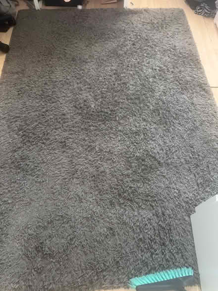 Photo of free IKEA Soft grey shag pile area rug (Streatham Vale SW16) #1
