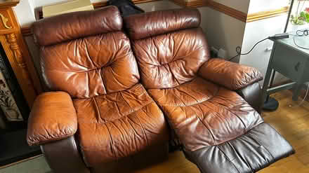 Photo of free Recliner leather sofa (2 seats) (Bailis Downs) #2
