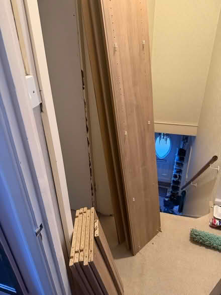 Photo of free Tall mdf shelves (Wellingborough NN8) #1