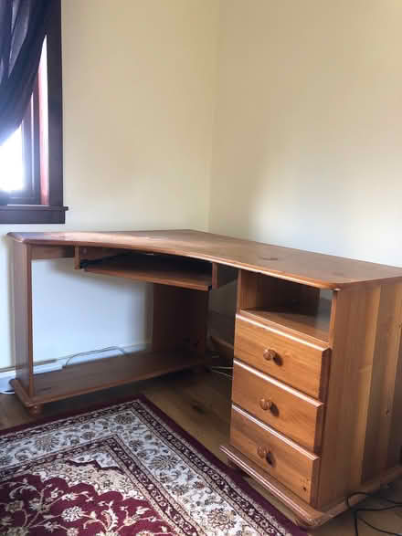 Photo of free Wooden corner desk (St Andrews KY16) #1