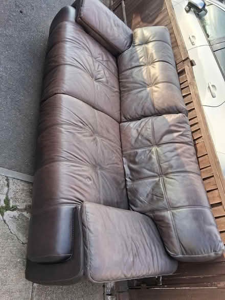 Photo of free Leather sofa (Derby.Mackworth DE22) #1