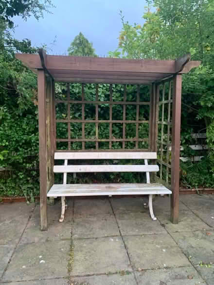 Photo of free Wooden garden arbour with bench (Durham DH1) #1