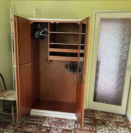 Photo of free Gents’ wardrobe, oak, painted white (Natland LA9) #2