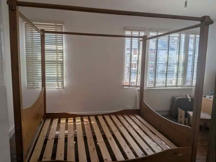 Photo of free Wooden four poster bed king size (Abington NN1) #4