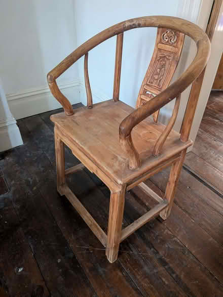 Photo of free Small wood coffee table and wooden chair (Abington NN1) #3