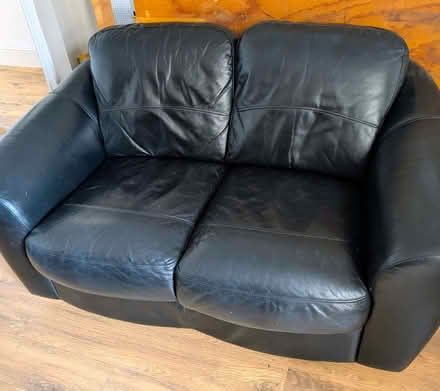 Photo of free 2 seater leather sofa (Shotton CH5) #1