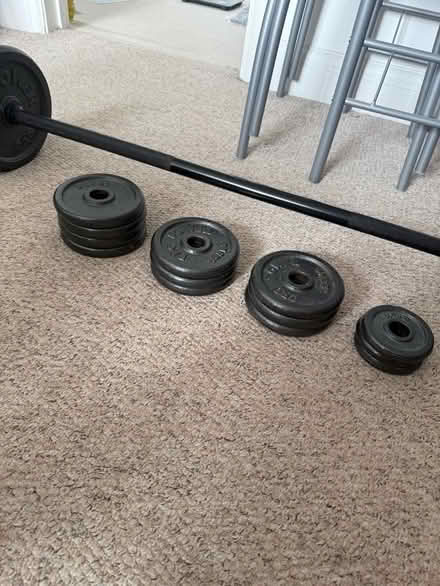 Photo of free Weights and bar 26kg (Chiswell Green AL2) #1