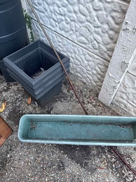 Photo of free 6 black planters, 1 green planter (windsor SL4) #1