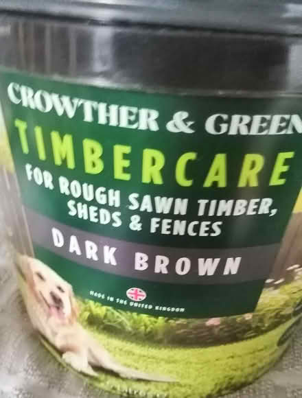 Photo of free 5L dark brown timbercare (Worcester) #1